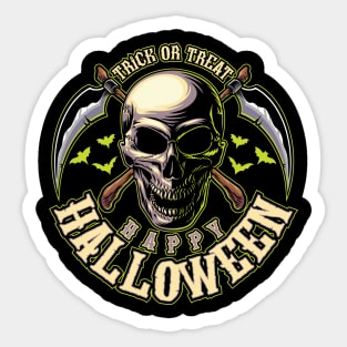 Halloween - Skull Illustration Sticker